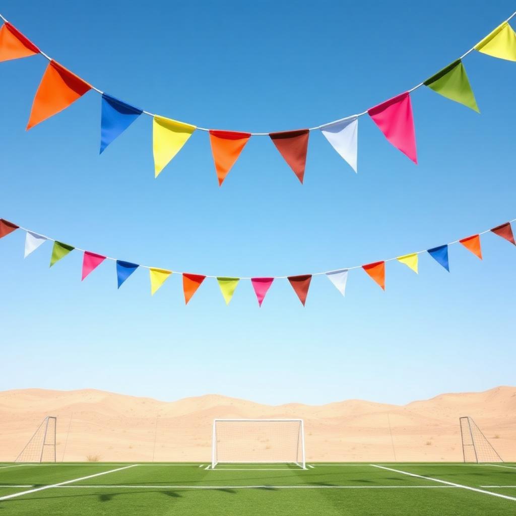 Banderines sobre la cancha